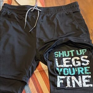 Black Graphic Men's Shorts